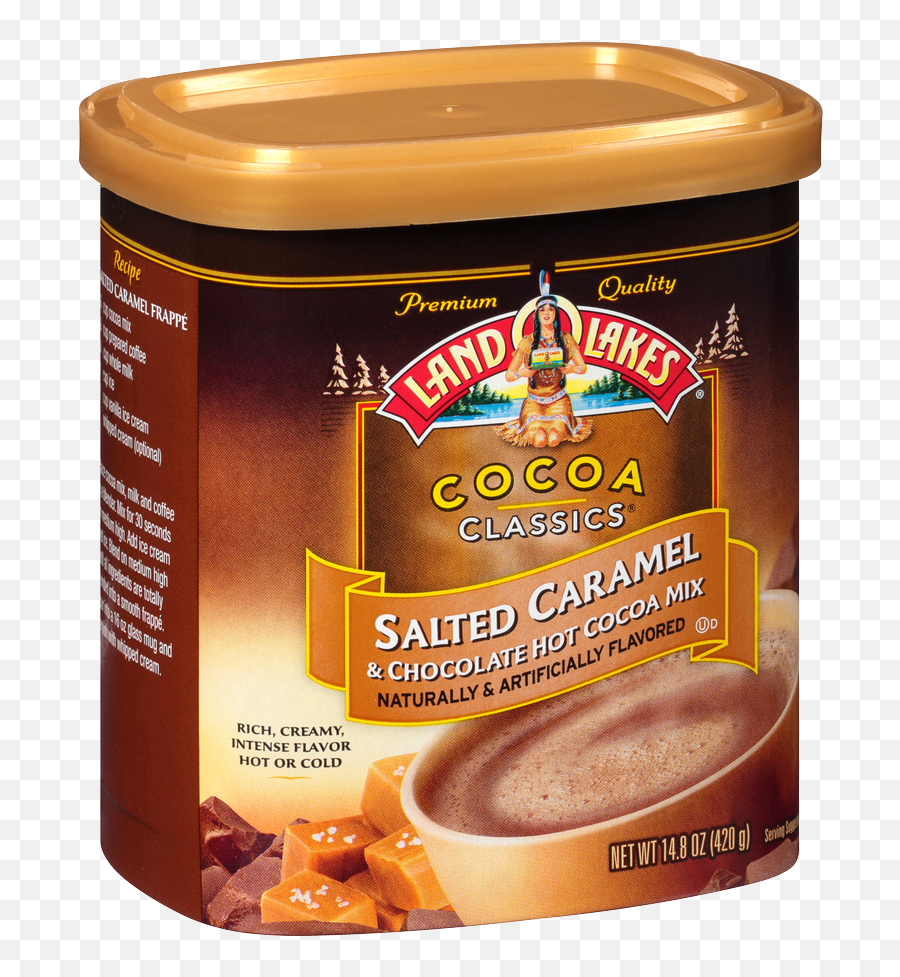 Land O Lakes Canister Hot Cocoa Mix Salted Caramel 148 - Salted Caramel Hot Chocolate Mix Png,Hot Cocoa Png