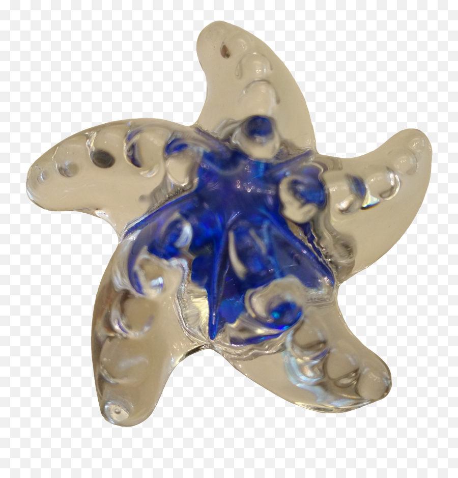 Mediterranean Cute Clear Crystal With Blue Flashes 47mm Starfish Shaped Knob Png Transparent Background