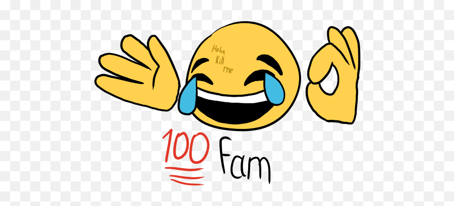 Download Crying Laughing By Klunsgod - Joy Okhand 100 Fire Face With Tears Of Joy Emoji Png,Laughing Crying Emoji Transparent Background