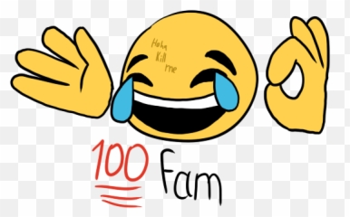 Download Crying Laughing By Klunsgod - Joy Okhand 100 Fire Face With Tears Of Emoji png