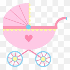Gold Clipart Baby Carriage - Transparent Background Pink Baby Stroller Clipart Png,Stroller Png