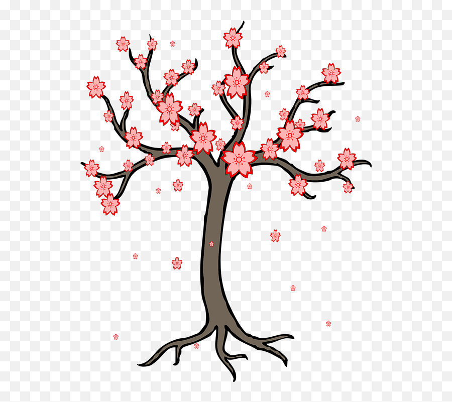 Cherry Blossom Tree - Bare Tree Clipart Png,Cherry Tree Png