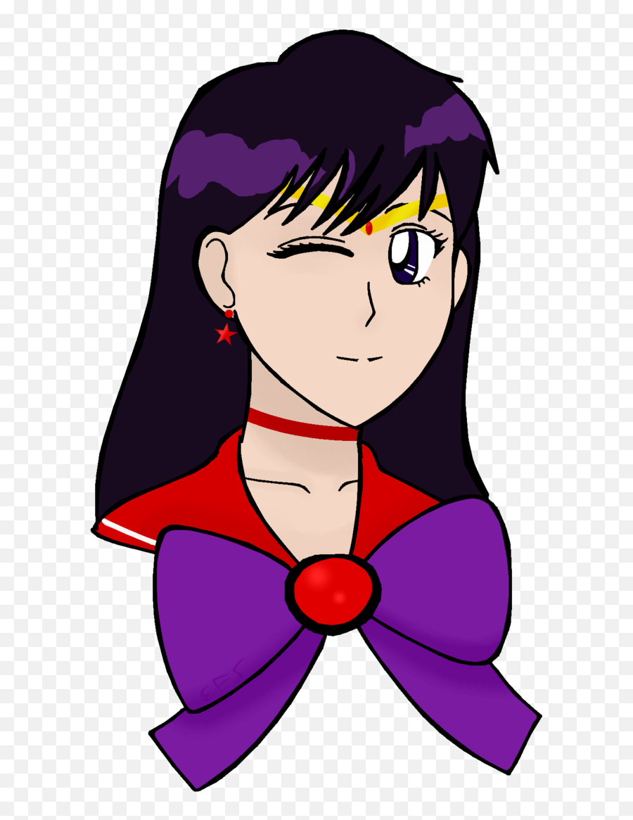 Just A Quick Drawing Of Sailor Mars For My Friend - Cartoon Bow Png,Sailor Mars Transparent