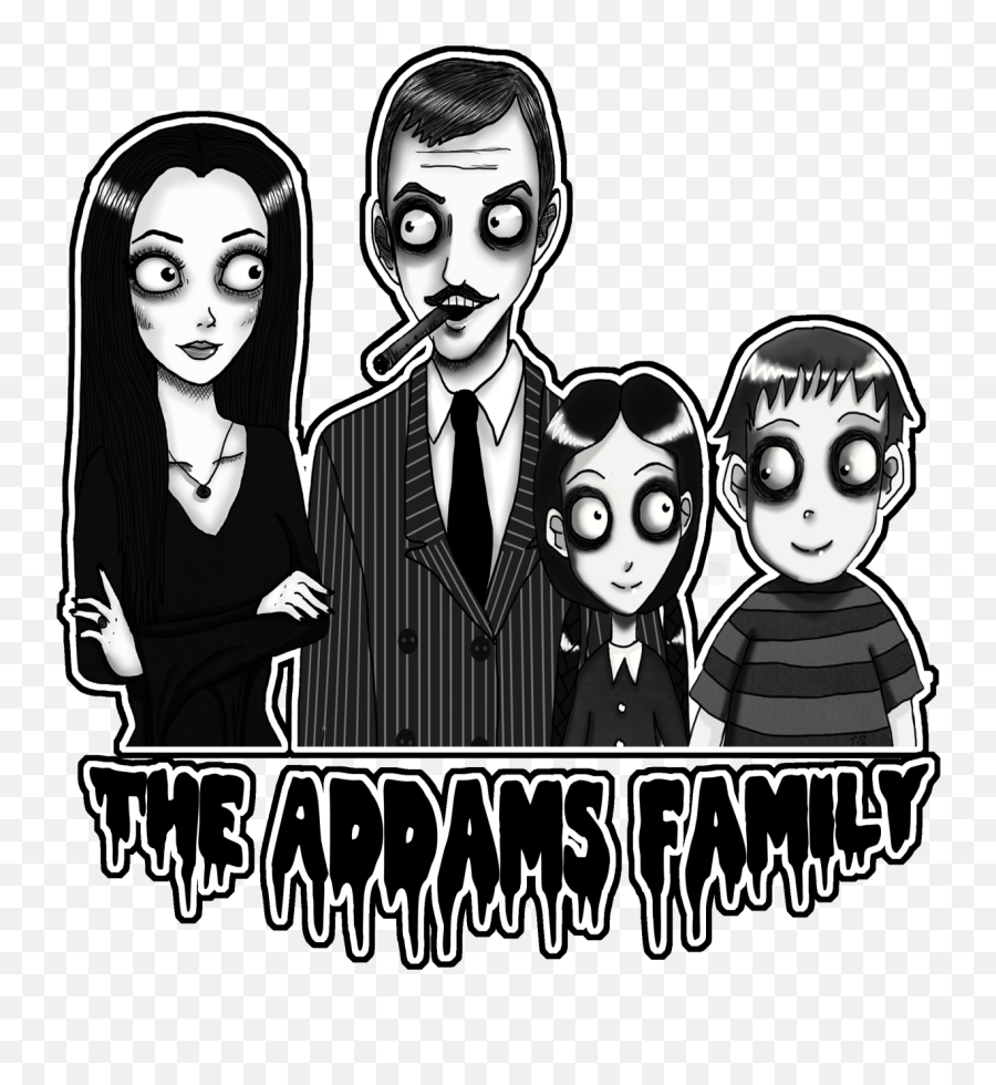 The Addams Family Portrait Is - Transparent Addams Family Png,Addams Family Musical Logo