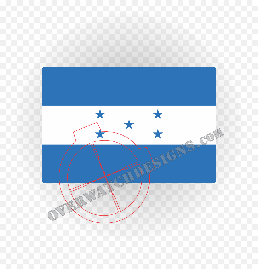 Honduras Flag Sticker - Horizontal Png,Honduras Flag Png