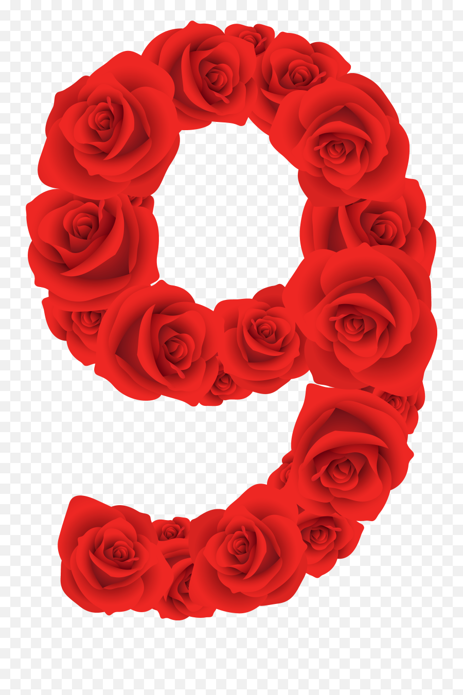 Red Roses Number Nine Png Clipart Image Gallery Rosas Rojas