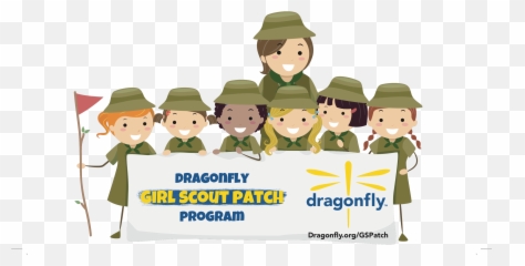 Dragonflys Girl Scout Patch Program - Scout Cartoon Png,Girl Scout Png