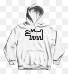 Art - ORama Keith Haring The Barking Dog Icon 1990 Street Hannah Meloche Hoodies png