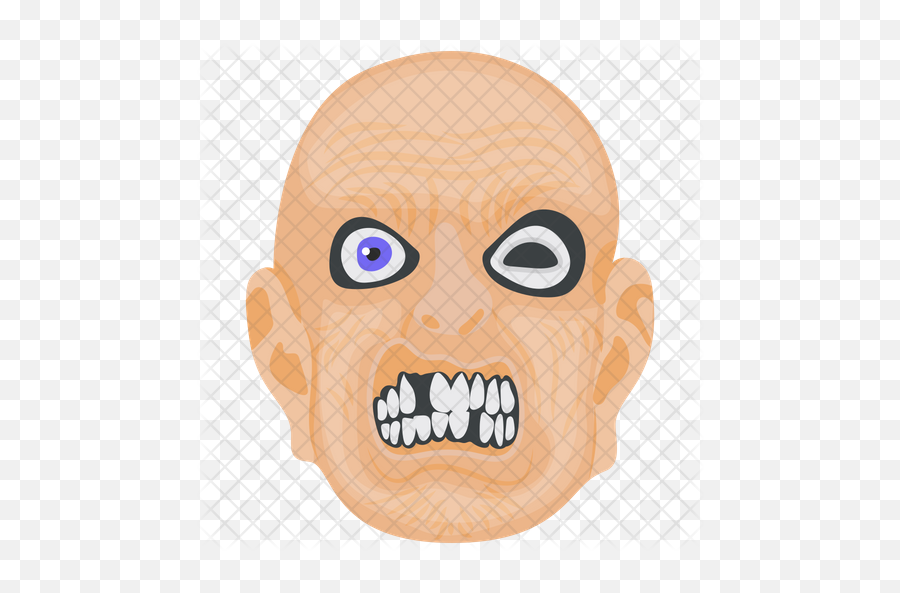 Scary Face Icon Of Flat Style - Illustration Png,Scary Face Png