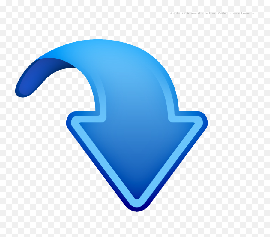 Down - Blue Arrow Down Symbol Png,Arrow Image Icon