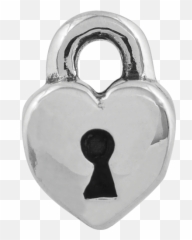 Solid 925 Sterling Silver Reflections Kids Heart Lock Bead 64mm X 91mm - png