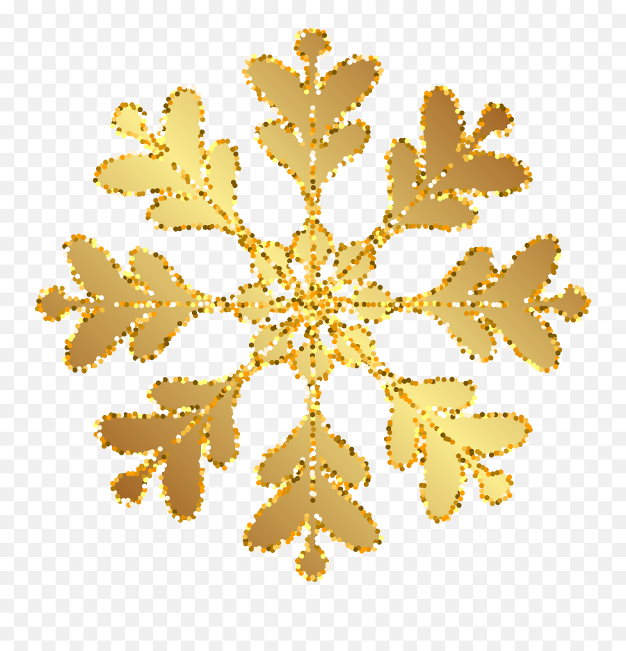 Gold Snowflake Svg Transparent Library Png Clipart