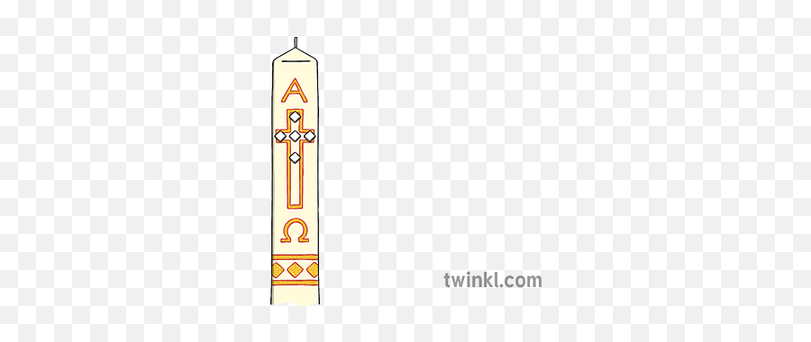 Paschal Candle Close Up Illustration - Twinkl Vertical Png,Paschal Icon
