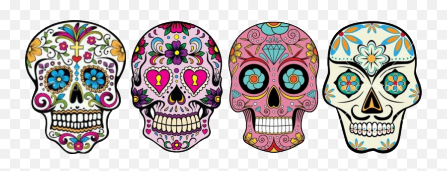Sugar Skulls The Day Of Dead - Calavera Mexicana Punto De Cruz Png,Day Of The Dead Png