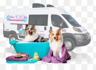 Custom K - 9 Clips Coming Soon a Driveway Near You Mobile Dog Grooming png