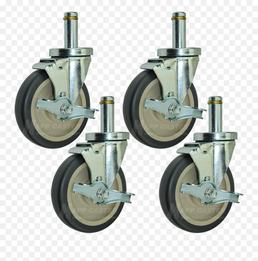 5metro Wire Shelving Caster Kit Set Of 4 Floor Protective Brake Casters 78 Grip Ring Stems All - Brake Png,Wire Nut Icon Png