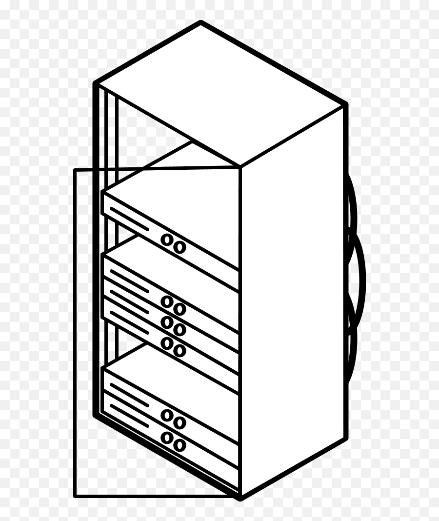 Rack Icon Png - Clip Art Library Servers Drawing,Shelving Icon
