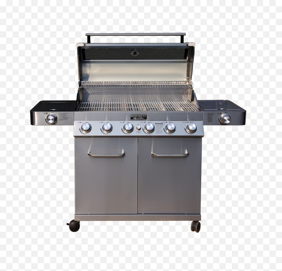 Clearview 6 - Burner Propane Gas Grill With Smoke Box Sear And Side Burners Png,Grill Png