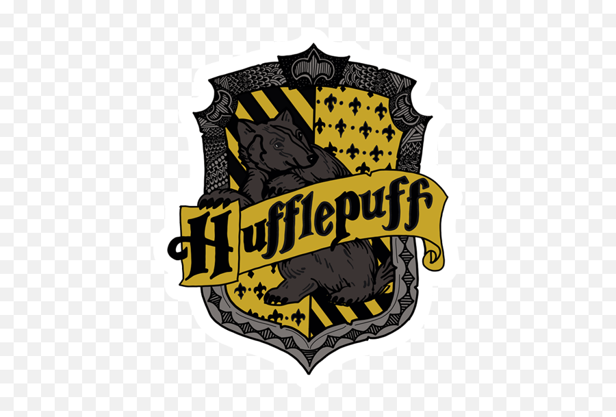 Hufflepuff Hand Art Sticker - Just Stickers Hufflepuff Crest Png,Hufflepuff Png