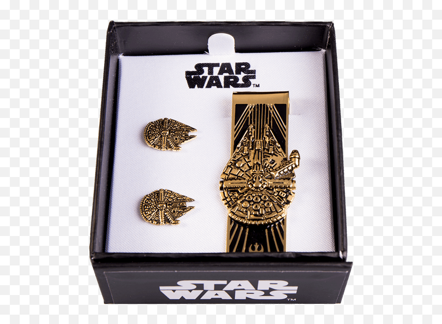 Star Wars - Millennium Falcon Tie Clip And Cufflink Set Star Wars Png,Millenium Falcon Png