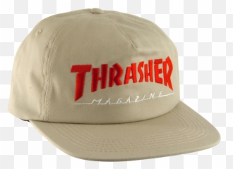 Thrasher Logo Hat - Two Tone TanRed Baseball Cap png