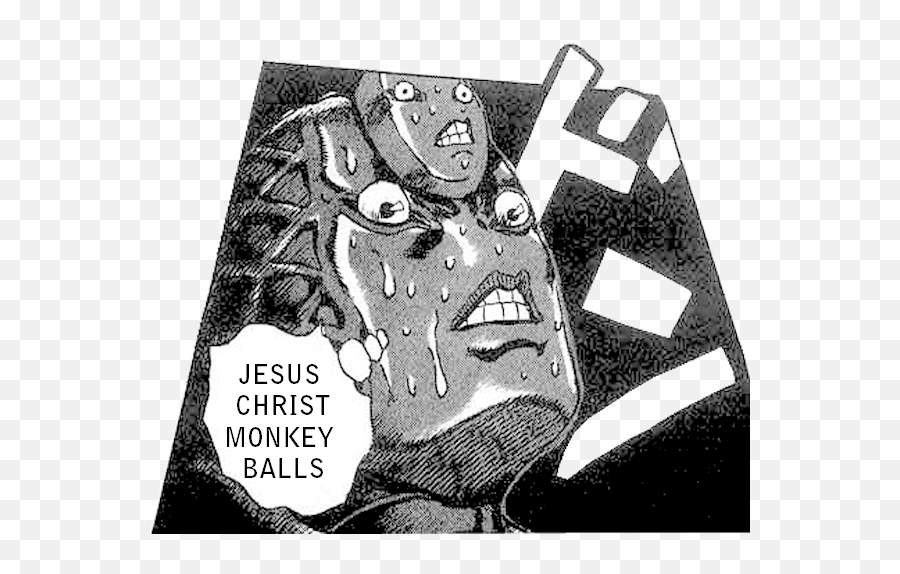 Jojo Menacing Png - Jesus Christ Monkey Balls,Menacing Transparent