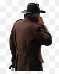 Brown Jacket Transparent Background Png - Man With Overcoat Hat,Coat Png
