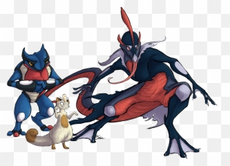 Greninja Toxicroak Png Image - Pokemon Greninja Fusion,Ash Greninja Png