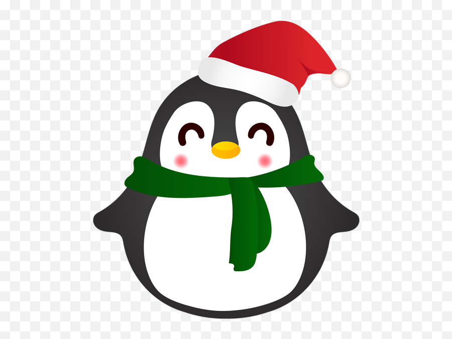 Cute Christmas Penguin Png Clipart - Penguin,Christmas Clipart Png