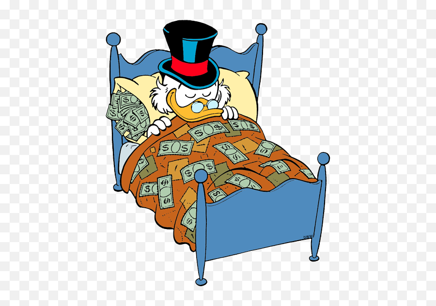 Ducktales Clip Art - Scrooge Mcduck Money Bed Png,Scrooge Mcduck Png