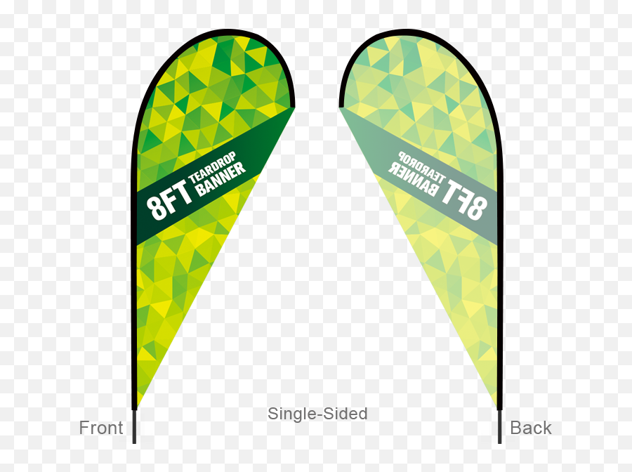 8ft Teardrop Flag With Ground Stake - Teardrop Flag Png,Teardrop Tattoo Png