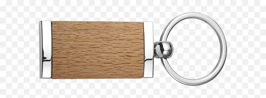 Wooden Keychain With Metal Trim For - Keychain Png,Keychain Png