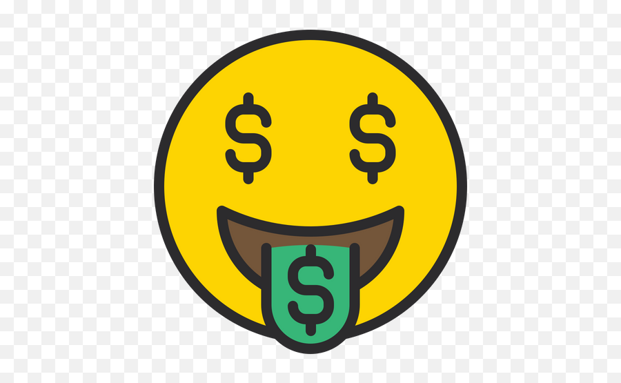 Money Mouth Face Emoji Icon Of Colored - Circle Png,Money Face Emoji Png