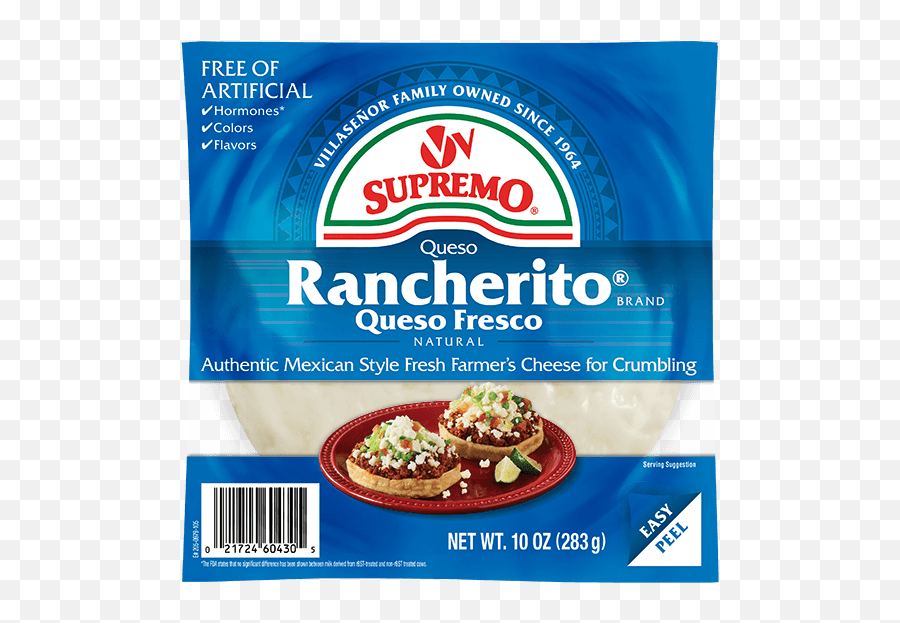 Rancherito Brand Fresh Crumbling Cheese From Vu0026v Supremo - Pumpernickel Png,Queso Png