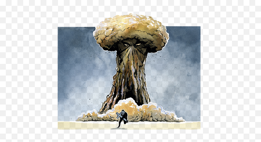 Nuclear Bomb Mushroom Cloud Evil Hate - Christians And War Png,Mushroom Cloud Transparent