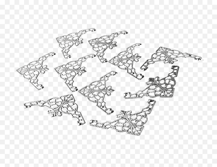 10 Filigree Silver Corners - Gold Full Size Png Download Gold,Filigree Png