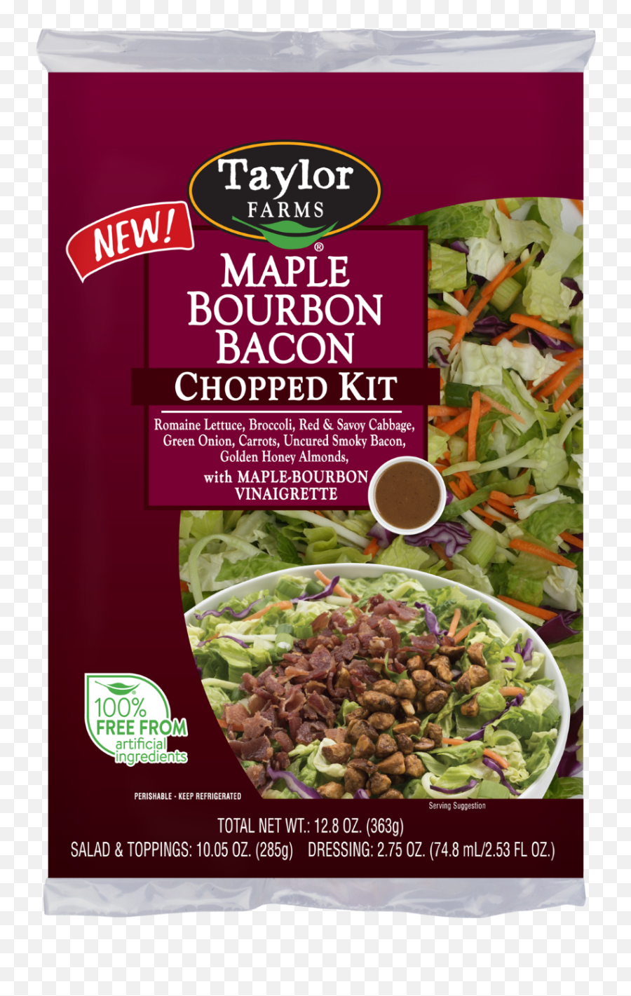 Chopped Salad Kits 2018 - 0530 Refrigerated Frozen Food Maple Bourbon Bacon Chopped Salad Kit Oz Png,Romaine Lettuce Png