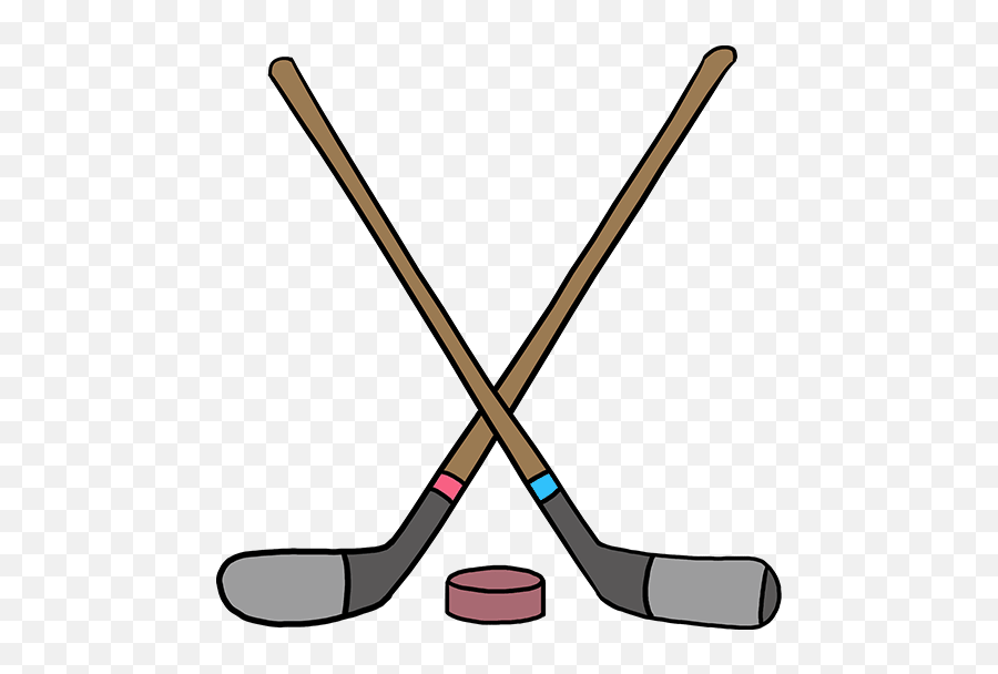 Draw Hockey Sticks - Draw A Hockey Stick Png,Hockey Sticks Png