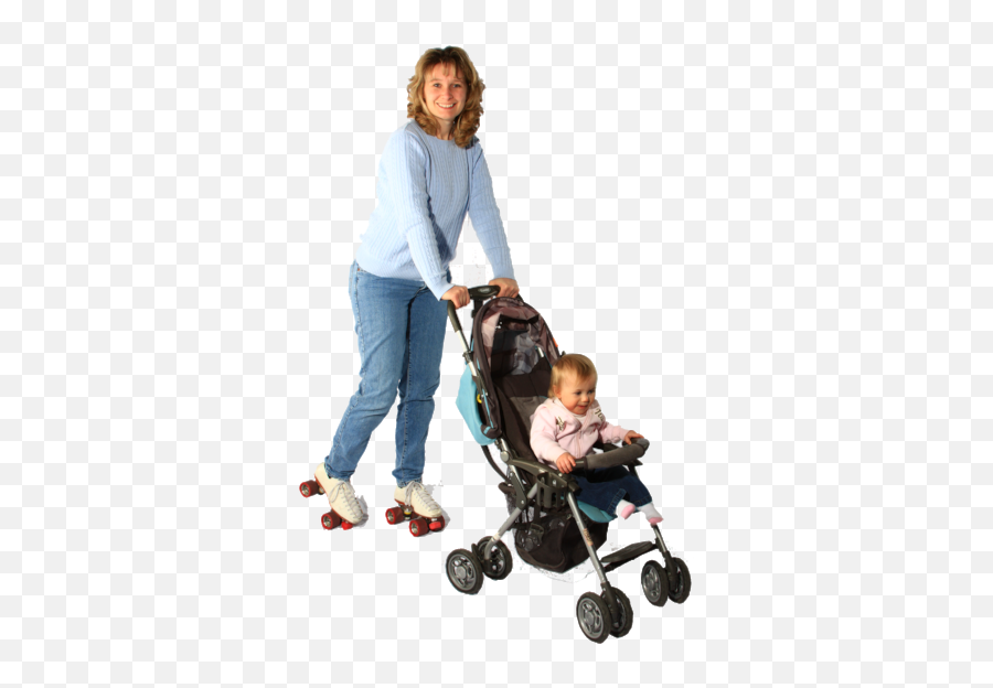 Mom Stroller 1 - Mom And Stroller Png,Stroller Png