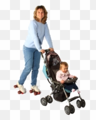 Mom Stroller 1 - Mom And Stroller Png,Stroller Png