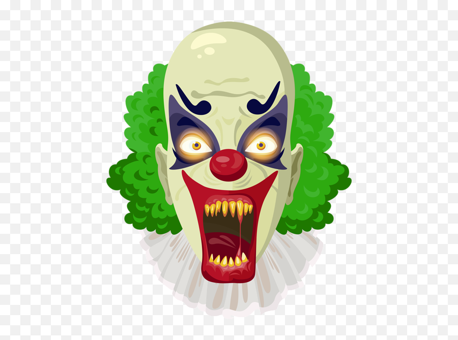 Scary Clown Green Png Clipart Image Clowns Creepy - Cartoon Clown Face Scary,Creepy  Png - free transparent png images 