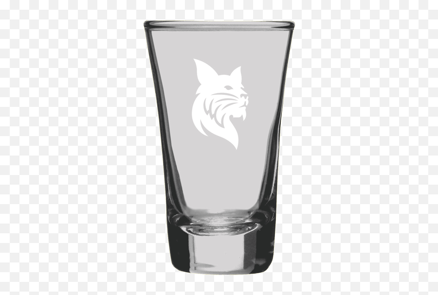 2oz Shot Glass With Etched Bobcat - Barware Png,Shot Glass Png