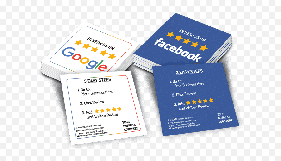 Generate Positive Reviews For Your Business - Google Review Business Cards Png,Facebook Logo For Business Cards