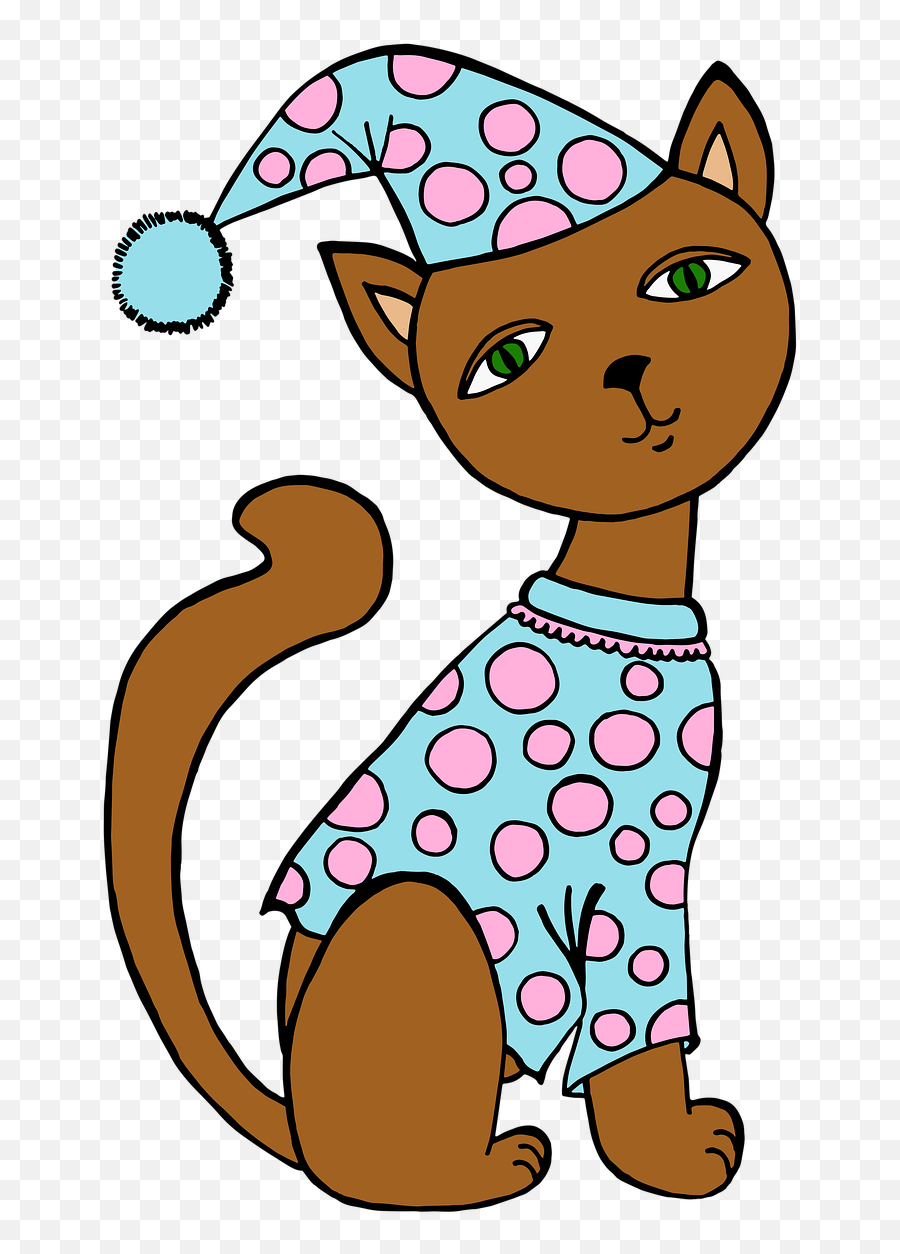 Cat Pajamas Sleep - Free Image On Pixabay Gato Con Pijama Dibujo Png,Pajamas Png