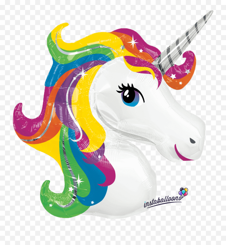 Download Rainbow Unicorn Jumbo 33 - Rainbow Unicorn Head Clipart Png,Rainbow Unicorn Png