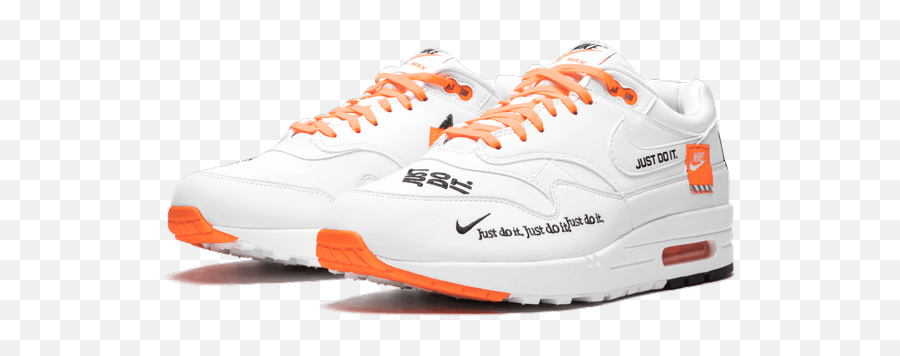 Nike Wmns Air Max 1 Lx Just Do It - White 917691 100 Nike Air Max Blancas Naranjas Png,Nike Just Do It Logo