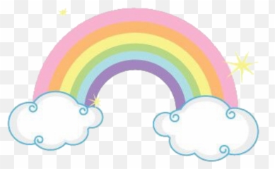 Tinymojis Cute Rainbow Clouds Soft Sticker By Goopie - Girly png