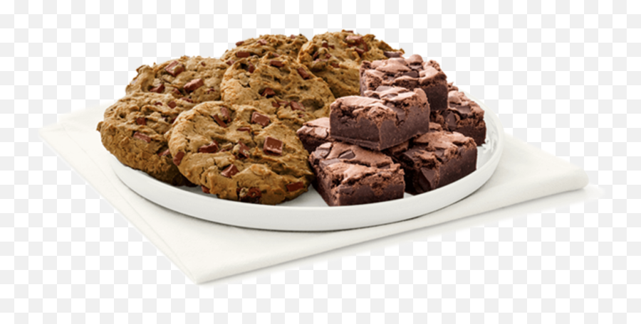 Chocolate Chunk Cookie And Fudge Brownie Tray - Chick Fil A Brownie Tray Png,Icon Meals Protein Cookie