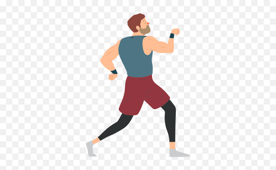 Sportsman Beard Muscle Shorts Flat - Transparent Png U0026 Svg Imagen De Deportista Png,Muscle Vector Icon