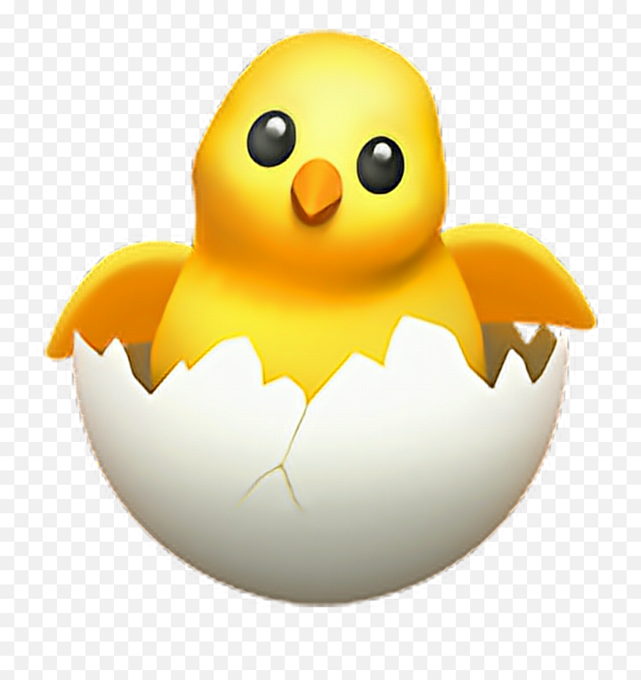Chick Transparent Egg - Hatching Chick Emoji Iphone Apple Hatching Chick Emoji Png,Emoji Icon For Iphone